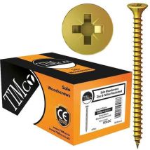 6.0 x 70mm Solo Zinc & Yellow Woodscrew Qty 200 - Timco