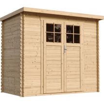 Casetta da giardino in legno 2,63 m2 - Casetta in legno da giardino CON PAVIMENTO IMPREGNATO con porta con serratura di alta qualità con finestre