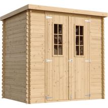 Timbela - M311C+M311G Holzhaus Gartenhaus - Gartenschuppen Holz mit Boden Imprägnierte B204xL142xH200 cm/ 2,22 m2 Lagerschuppen für Garten - Fahrrad