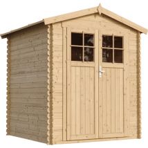 Timbela - Casetta da Giardino in Legno per Esterni - L196xL186xA218 cm/ 2,82 m2 - Piccola Casetta in Legno, Rimessa Attrezzi, Deposito Bici M320F