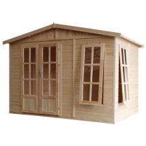 Timbela - Abri de jardin en bois 6 m2 - l332xP222xH232cm - Cabanon jardin extérieur avec sol - Cabane de jardin - Chalet de Loisirs - Maison d'été