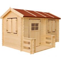 Timbela - Maison en bois pour enfants - Maison de jeux pour l'extérieur 146x241xH151cm/2.63m2 - maison jardin enfant exterieur bois - Maison d'été