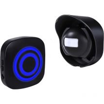 Ousudela - 1 sensor + 1 receptor) Alarma de detector de movimiento inalámbrico para exteriores, timbre de alarma de entrada con sensor de movimiento