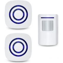 Zolginah - Timbre inalámbrico con 2 receptores enchufables, kit de timbre electrónico con 38 melodías, 3 niveles de volumen, alcance de 70 m, IP55