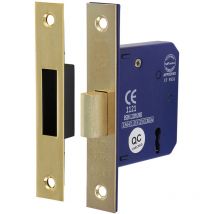 Timco Supplies - Timco 3 Lever Electro Brass Mortice Deadlock 65mm Case 45mm Backset (1 Pack)