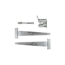 Taurus - timco Pedestrian Gate Kit Medium Tee Hinges & Automatic Latch Hot Dipped Galvanised - 14'