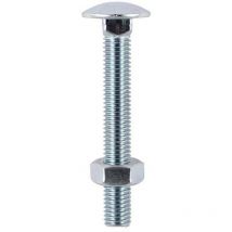 Timco - M12 x 200mm Carriage Bolt With Hex Nut - Zinc Qty 10
