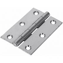 Timco Supplies - Timco Steel 1838 Pattern Fixed Pin Butt Hinge - 63 x 44 x 1.5mm (Bright Zinc) (2 Pack)