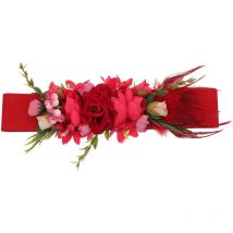 Feiyue - tinksky Ceinture florale lumineuse pour femme Ceinture décorative pour mariage