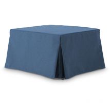 Divani.store - tip-top Schlafhocker aus wasserfestem Stoff T13 73 cm blau - blu