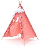Tipi d'Enfant Montessori Robincool Kalpana 80x80x110 cm Pliable Usage Intérieur et Extérieur Fabriqué en Tissu Rose
