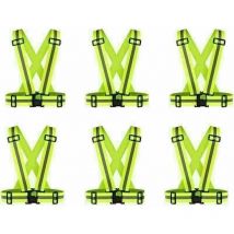 Lablanc - Chaleco reflectante de seguridad, ajustable y elástico, ideal para ciclismo, caminatas y carreras (lkbd)
