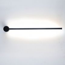 Aplique Tira De Led Pared Apliques De Pared Moderna Interior Aplique De Pared Lineal Creativo Para Pasillo Dormitorio Negro, 50CM Blanco Frio