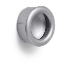 REI - Tirador embutido de plástico con acabado crom. mate, dimensiones:39x39x16mm y ø: 39mm -