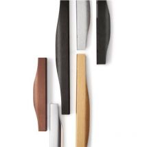 tirador aluminio noma l200 sp19 bronce antiguo / negro cepillado c128mm acabado bronce antiguo