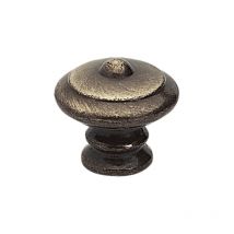 Pomo para mueble rústico de zamak oro viejo Al.30 x An.30 x P.27 mm Chrisligne