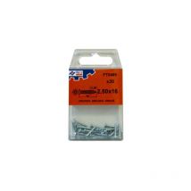 Tirafondo c/plana pozi zn C/30 - 3,5X16 mm