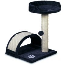 Tiragraffi con cuccia e parco giochi blu da 50 cm