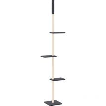 Tiragraffi dal pavimento al soffitto, grigio scuro, 267,5 - 297,5 cm