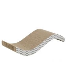Tiragraffi in cartone per gatti 51x20cm curvo unghie gatto colore grigio gatti