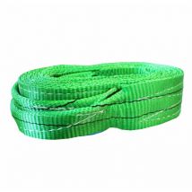 Fascia Verde per il Sollevamento, Portata 2 ton, Cinghia di Sollevamento 2000 kg, Alta resistenza in Poliestere, Imbracatura di carico Antiusura