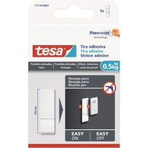 Tesa Tiras adhesivas doble cara para yeso y pared pintada Soporte carga 0,5 kg Paq 9 Unid Blanco