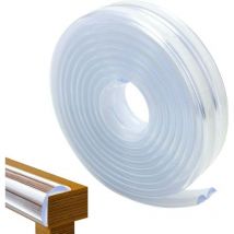 Odipie - Tiras protectoras de esquinas de silicona suave transparente de 2 m para muebles, mesas y armarios, preadhesivas para proteger contra