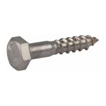 Tirefond Viswood Tête hexagonale - Inox A2 - 6 x 70 mm - Boîte de 25