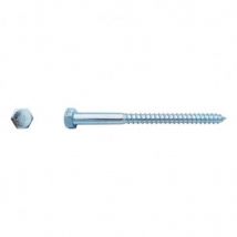 Tirefond lennie - Zingué blanc - Ø6x40 - boite de 200 - TIR0604002B