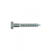 Tirefond en acier zingué 8x60, 4 pièces.