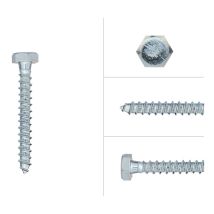 Tirefond galvanisé M6 x 45 mm - Par 200 pièces
