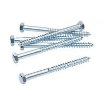 Tirefond Lennie Zingué blanc - Ø6x80 - boite de 200 - TIR0608002B