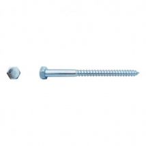 Tirefond Lennie Zingué blanc - Ø8x80 - boite de 100 - TIR0808002B