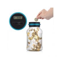 Tirelire à compter 1,5 l, petite tirelire dollar euro