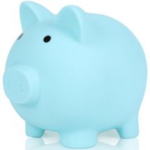 Tirelire Bleue pour garçons,Tirelire incassable pour Enfants,Tirelire en Plastique,première Tirelire,Meilleur Cadeau d'anniversaire,décoration