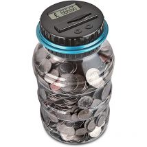 Tirelire numérique, pot de comptage automatique de pièces de monnaie de l'UE, boîte d'épargne avec écran LCD pour enfants, adultes, garçons et