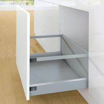 Tiroir casserolier en kit - hauteur 94 (282 mm avec bandeaux) - Décor : Argent - Longueur : 400 mm Hettich