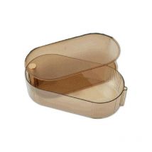 Tiroir de bureau empilable, tiroir rotatif, plateau de rangement de maquillage anti-poussière et étanche pour cuisine et salle de bain