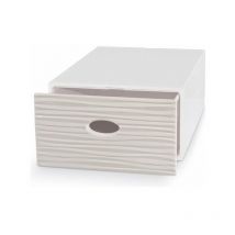 Tiroir de rangement polyvalent 28x40x15 H qbox vague sable Domopak