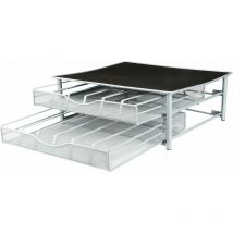 Haloyo - Tiroir de rangement pour capsules 72 pièces, organisateur de rangement pour capsules de café, tiroir à capsules, distributeur de capsules,