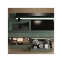 Tiroir extérieur Vertex avec réglages 3D hauteur 242mm, 60kg, profondeur 450mm, acier, peint en blanc - talla - Emuca