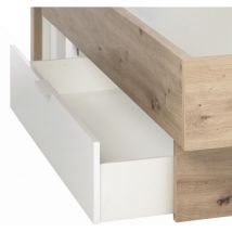 Meubletmoi - Tiroir pour lit décor blanc laqué avec 6 roulettes - veronica