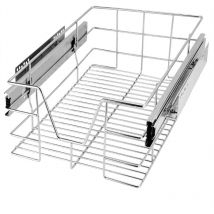 Casaria Tiroir télescopique de rangement pour armoire cuisine réfrigérateur 30cm/40cm/50cm/60cm tiroir de cuisine métal pour une largeur d'armoire