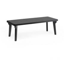 Tisch im Freien Mercurio, rechteckiger Tisch, ausziehbarer Garten- oder Bartisch, 100% Made in Italy, cm 160-220x90h74, Anthrazit