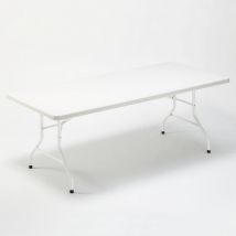 Tisch mit Klappbeine 200x90 für Garten- und Camping Kunstoff Dolomiti