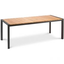 Aluminium Tisch Paros 160 x 90 cm anthrazit/Teakholz Loungetisch - Best Freizeitmöbel