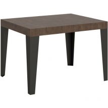 Ausziehbarer Tisch 70x110/194 cm Gestell Flame Walnut Anthrazit