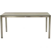 Edelstahl Garten Tisch 158cm Terrasse Esstisch Balkon grau Terrasse Veranda