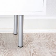 Möbelfuss Ausführung Silber Rund 30mm Durchmesser Höhe 100mm Möbelbein Sofafuss