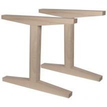Wovar Tischbein Holz Buche I-Form 72 cm – Möbelfuß für Esstisch oder Schreibtisch – 8 mm Schraubenlöcher – Hochwertig und stabil